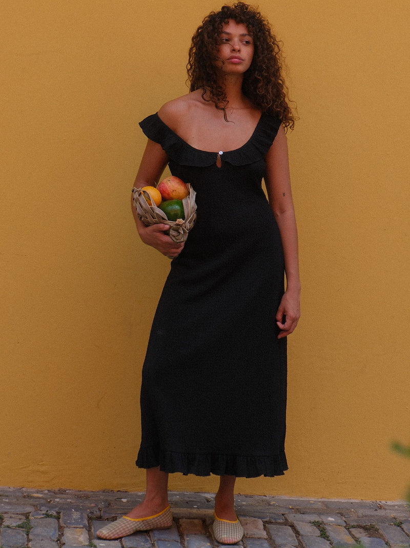 Eloise Midi Dress - Black